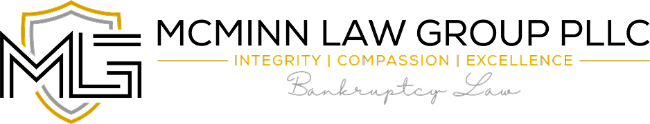 Bankruptcy law firm logo with shield